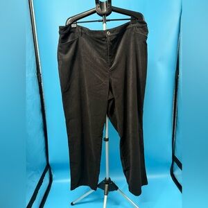 Susan Graver Black Corduroy Women Pants Size 24W New Casual